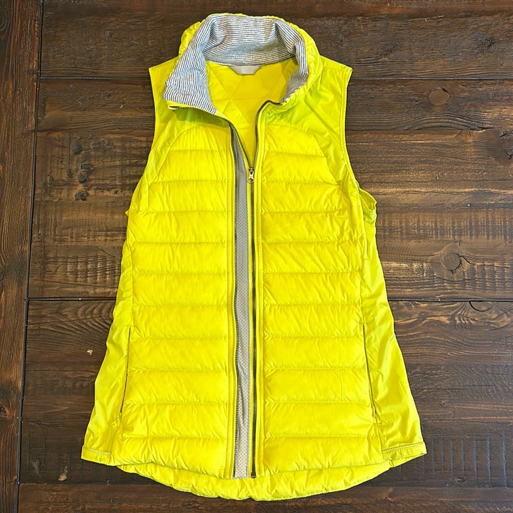 lululemon athletica Bright Yellow Quilted Vest